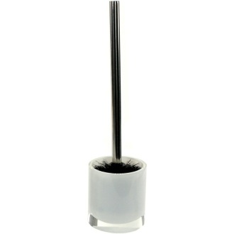 Toilet Brush Toilet Brush Holder, White, Free Standing Steel, Resin Gedy YU33-02